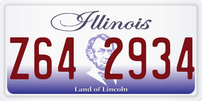 IL license plate Z642934