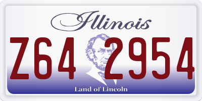 IL license plate Z642954