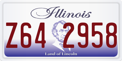 IL license plate Z642958