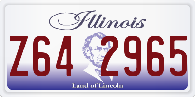 IL license plate Z642965
