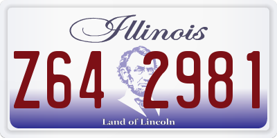 IL license plate Z642981