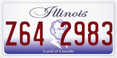IL license plate Z642983