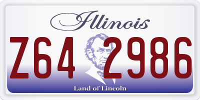 IL license plate Z642986
