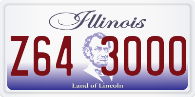IL license plate Z643000