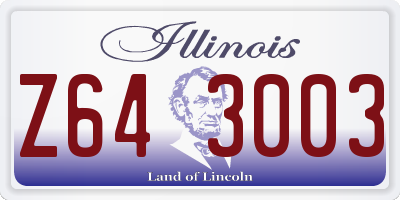IL license plate Z643003