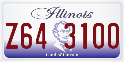 IL license plate Z643100