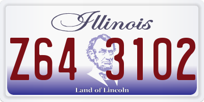 IL license plate Z643102