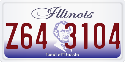 IL license plate Z643104
