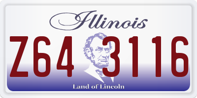 IL license plate Z643116