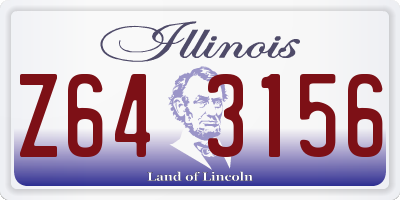 IL license plate Z643156