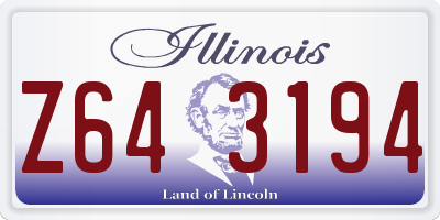 IL license plate Z643194