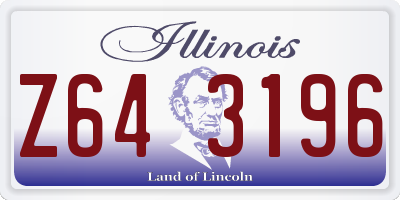 IL license plate Z643196
