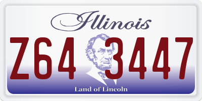 IL license plate Z643447