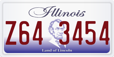 IL license plate Z643454