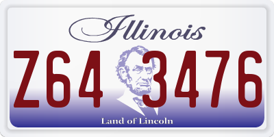 IL license plate Z643476