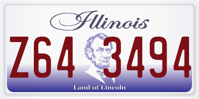 IL license plate Z643494