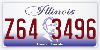 IL license plate Z643496