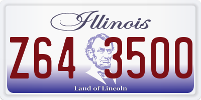 IL license plate Z643500