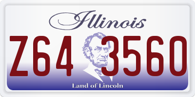 IL license plate Z643560
