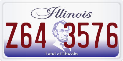 IL license plate Z643576