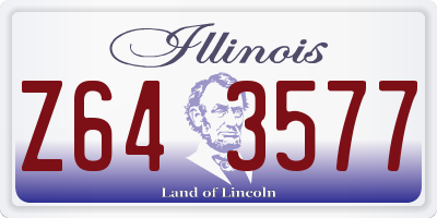 IL license plate Z643577