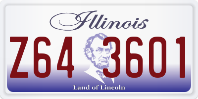 IL license plate Z643601