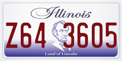 IL license plate Z643605