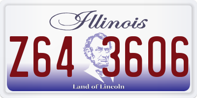 IL license plate Z643606
