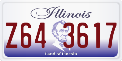 IL license plate Z643617