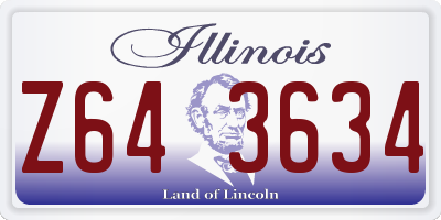 IL license plate Z643634