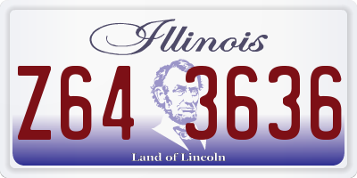 IL license plate Z643636