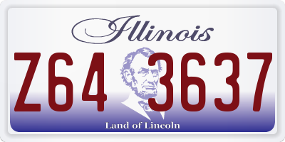 IL license plate Z643637