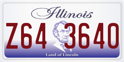 IL license plate Z643640
