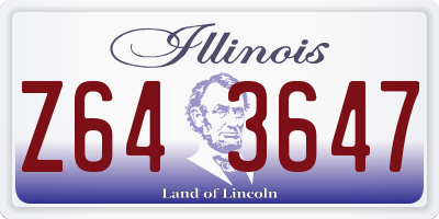 IL license plate Z643647