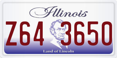 IL license plate Z643650