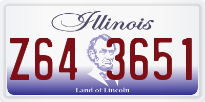IL license plate Z643651