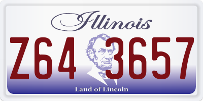 IL license plate Z643657
