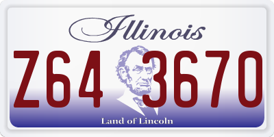 IL license plate Z643670
