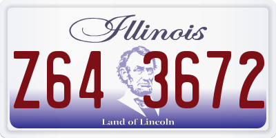 IL license plate Z643672