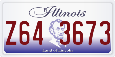 IL license plate Z643673