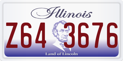 IL license plate Z643676