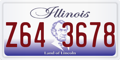 IL license plate Z643678