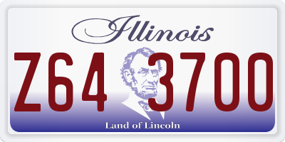 IL license plate Z643700