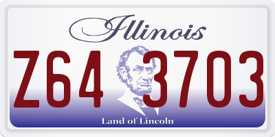 IL license plate Z643703
