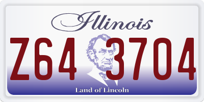 IL license plate Z643704