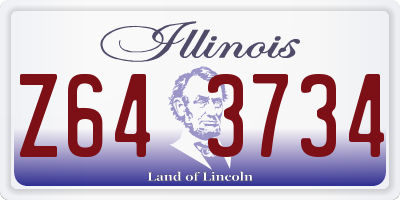 IL license plate Z643734