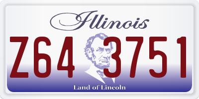 IL license plate Z643751