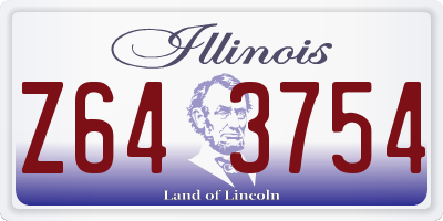 IL license plate Z643754