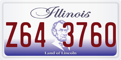IL license plate Z643760