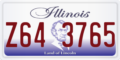 IL license plate Z643765